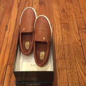 Ralph Lauren leather Slip on Sneakers